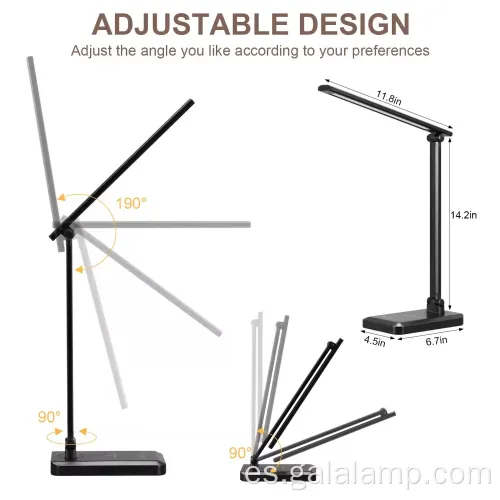 Lámpara de mesa de control táctil con 3 modos de color